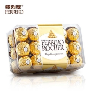FERRERO ROCHER 费列罗 榛果威化巧克力 375g 金球30粒装