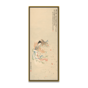 雅昌 梅兰芳国画｜原作版画《天女散花》80x31cm 纸本 流光金框