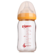 Pigeon 贝亲 经典自然实感系列 AA73 玻璃奶瓶 160ml 黄色 0月