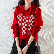 ES 艾格运动 女士时尚格纹毛衣 A0581ZXLZZ03