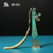 三星堆 金属书签 复古流苏