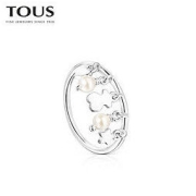 TOUS 桃丝熊 CoolJoy系列 925银珍珠戒指 018155500