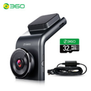 360 行车记录仪 G300 黑灰色+32G卡+降压线套餐