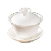 金镶玉 甜白盖碗 盖碗羊脂玉白瓷大号家用泡茶碗55.9元