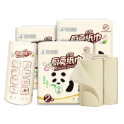 新低！天然竹浆抑菌，1秒吸油：75节x8卷 心相印 竹π 厨房专用纸巾