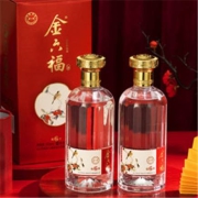 金六福 酒 福锐6 50度 浓香型白酒 纯粮食酒 500ml*2 双瓶装