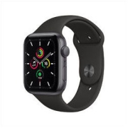 Apple 苹果 Watch SE 智能手表 44mm GPS款 深空灰色铝金属表壳 黑色运动型表带（血氧、GPS、扬声器）