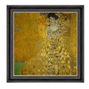 雅昌 克里姆特油画《布洛赫·包尔太太》沙发背景墙装饰画 52×52cm 油画布 爵士黑475.2元（需买3件，共1425.6元）