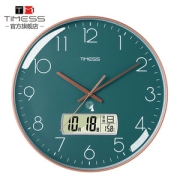 自动对时分秒不差 TIMESS 中国码电波表 12英寸 日期温度显示148元包邮