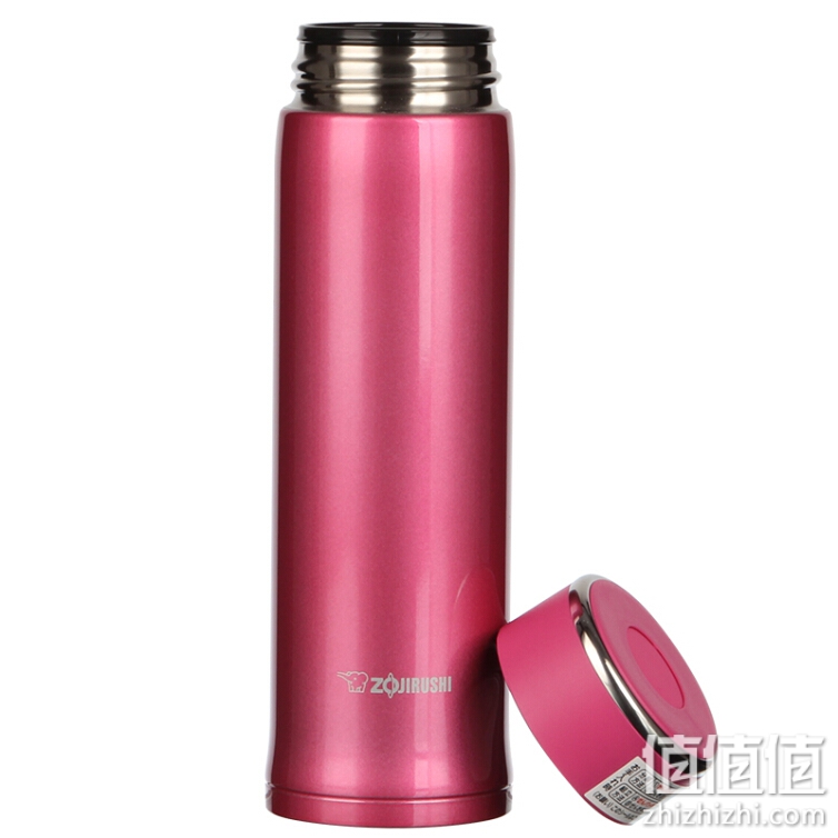 ZOJIRUSHI 象印 保温杯SM-LB48进口不锈钢真空保冷保温瓶时尚车载水杯子480ml PM花粉色