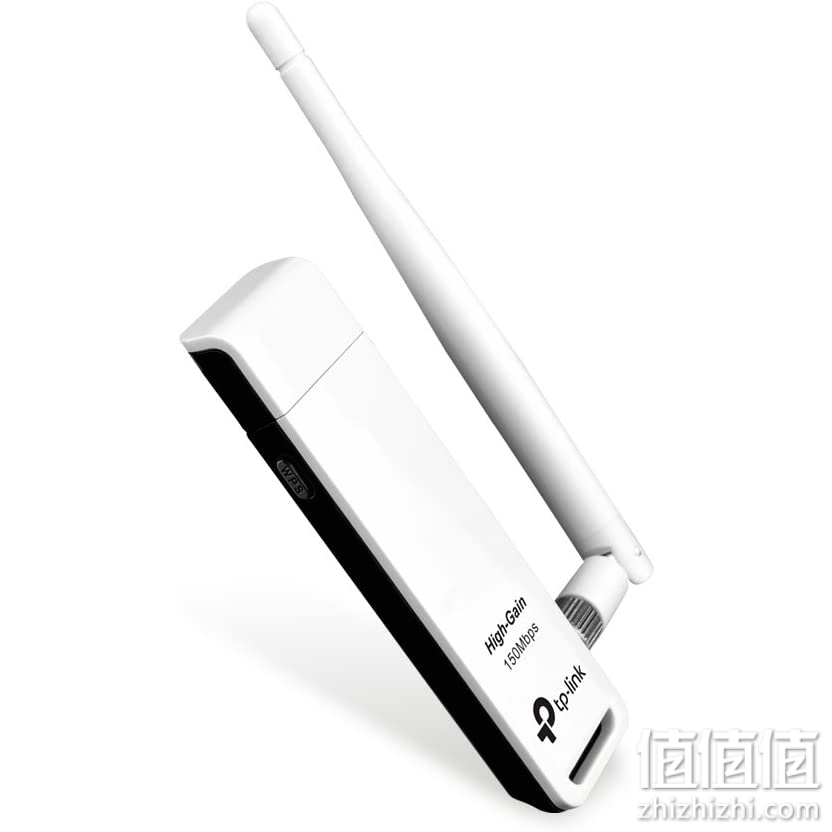 TP-LINK TL-WN722N 无线 N150 高增益 USB 适配器，150Mbps，4dBi 外接天线，无线网路安全设定按键，支持 Windows XP/Vista/7/8