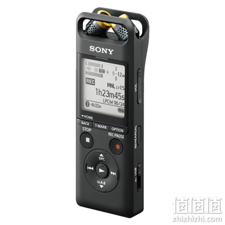 SONY 索尼  PCM-A10数码录音笔专业线性高清降噪蓝牙远距离操控无损音乐播放大容量赠语音转写 黑色