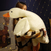 贝克蜜雪 大鹅玩偶趴趴鹅 毛绒玩具 大鹅白色 1.3米