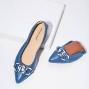 Quicheshoes 蛋卷鞋 女士尖头豆豆单鞋 EQS-0719-304