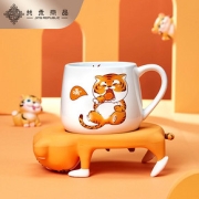 共禾京品萌虎驾到双面印花大容量马克杯