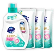 京东极速版：超能 花漾柔护洗衣液 1kg瓶+500g*3袋（实惠5斤）