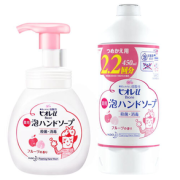 植物泡沫！Kao 花王 儿童洗手液 正装250ml+补充装450ml 水果味