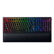 RAZER 雷蛇 黑寡妇蜘蛛V3 无线版 Pro 104键 2.4G蓝牙 HYPERSPEED 多模机械键盘 黑色 雷蛇黄轴 RGB