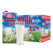 PLUS会员：MLEKOVITA 妙可 全脂纯牛奶 1L*12盒*3件