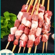 阳坊胜利 原味羊肉串半成品香辣烧烤串 20串