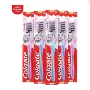 Colgate 高露洁 超洁纤柔备长炭软毛成人牙刷 5支