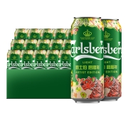 88vip：嘉士伯 特醇啤酒500ml*18罐 丹麦清爽拉格小麦啤酒