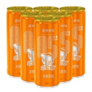 北冰洋 橙汁汽水 碳酸饮料 330ml*6听（新老包装随机发货）