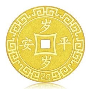 CHOW TAI FOOK 周大福 黄金吊坠 F217471 约1.03g