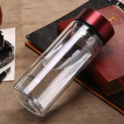 HAERS 哈尔斯 LBL-300-76 双层玻璃杯 300ml 红色