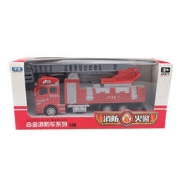 凌速 1:48回力工程车 云梯消防车