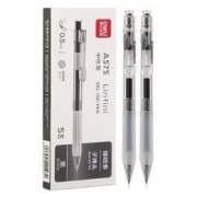 deli 得力 DL-A575 按动中性笔 黑色 0.5mm 5支装