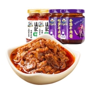 饭扫光 酱菜野香菌+香菇牛肉酱200g*2+280g*2