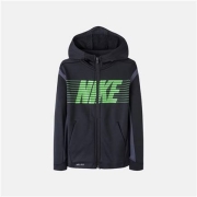 Nike 男童 连帽长袖运动休闲外套 正黑色 NY942032PS-023