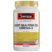 澳洲 Swisse 无腥味深海鱼油软胶囊 1000mg*90粒 软化血管降三高