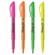 Sharpie 锐意 荧光笔窄斜笔头 粉 黄 橙 绿 4支装