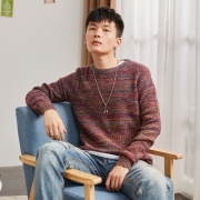 限尺码：TONLION 唐狮 624310043403 男士圆领毛衣