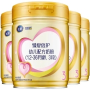 PLUS会员：FIRMUS 飞鹤 超级飞帆臻爱倍护系列 幼儿奶粉 3段 900g＊4罐 赠音乐三轮车