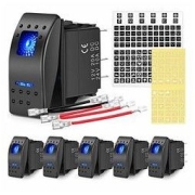 Nilight 6 件 5PIN SPST 摇杆开关,带 6 套跳线套装