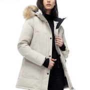 君羽 800蓬210克90%鹅绒 防风防雪 女大毛领中长款羽绒服 可抗-30℃