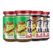 食魂 香菇牛肉+泡椒牛肉+蒜蓉辣椒 200g*4瓶
