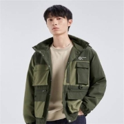 GXG 男款潮流休闲迷彩刺绣夹克