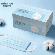winner 稳健医疗 一次性医用外科口罩 50片*4盒 蓝色
