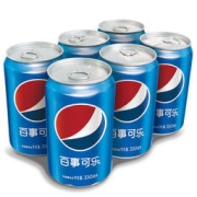 pepsi 百事 可乐 Pepsi 碳酸饮料 330ml*6听 整箱 (新老包装随机发货) 百事出品
