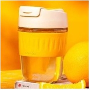 MINISO 名创优品 一盖两用玻璃杯 350ml