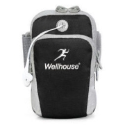 Wellhouse 中性运动臂包 WH-00627 黑色 L 6.4英寸