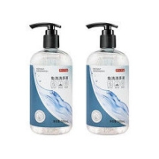 京东京造 免洗洗手液500ml*2 大容量家庭装酒精凝胶儿童宝宝学生车载居家办公