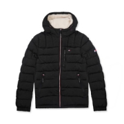 Tommy Hilfiger 男士连帽棉服 左胸左肩刺绣小logo
