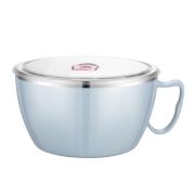 好佳品 不锈钢泡面碗1000ml 带盖 保温餐具