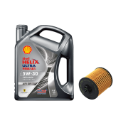 PLUS会员：Shell 壳牌 灰壳都市光影版 全合成机油 5W-30 SP级 4L+机滤+工时*2件