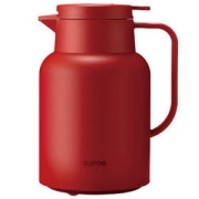 SUPOR 苏泊尔 玻璃内胆保温壶 1.45L 绛红色